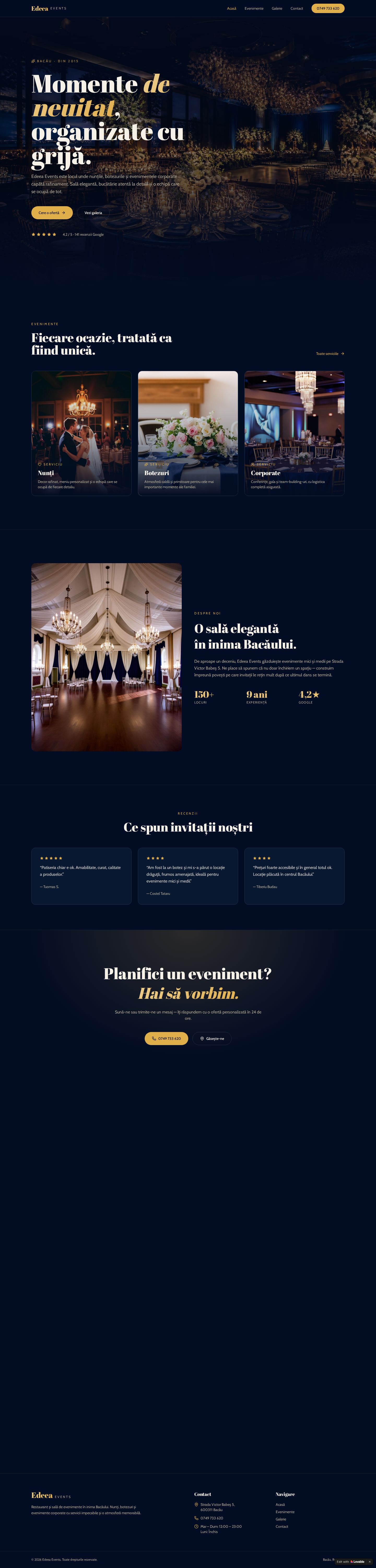 Edeea Events website